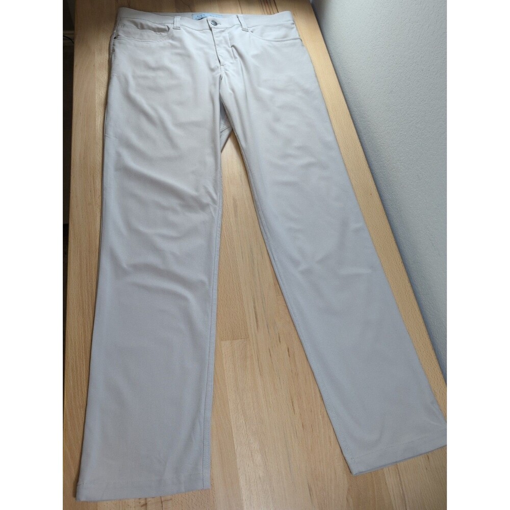 Rye 51 Men's Pants Fit 36x32 Tech Performance Voyager Beige Stretch Wicking Golf
